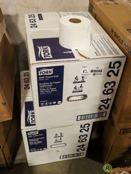 (2) Boxes of 48-Count Tork 246325 2-Ply Toilet Paper Rolls - Roller ...