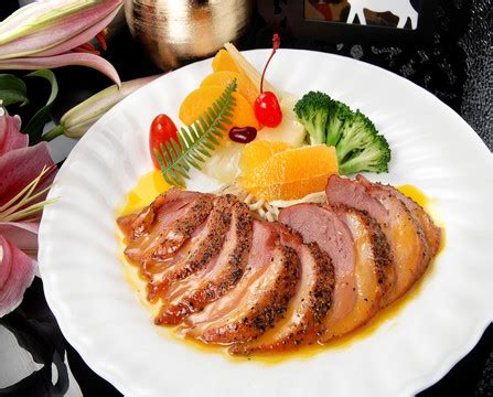 橙汁鸭胸肉,中国菜系,食品餐饮,摄影素材,汇图网www.huitu.com