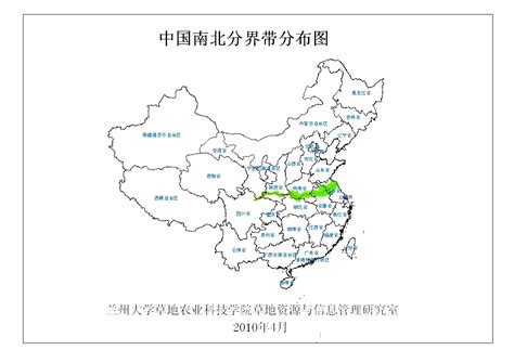 中国大陆的南北分界线、秦岭——淮河?