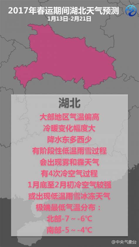 2017年湖北春节天气情况：湖北过年期间天气预报-闽南网