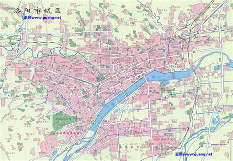 洛阳分区地图,洛阳市区分布图,洛阳市六个区划分图_大山谷图库