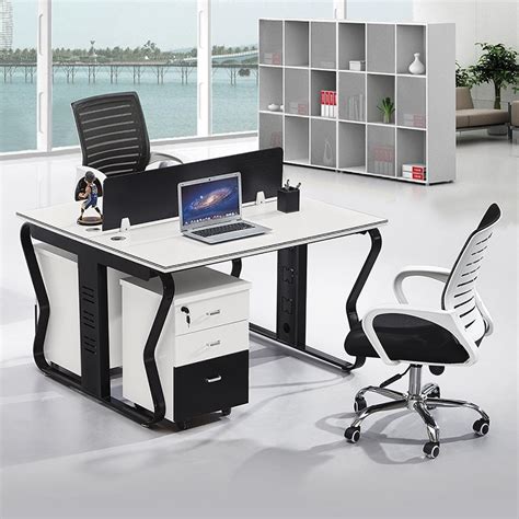 办公桌简约现代办公家具屏风员工卡座电脑职员办公桌 E字型两人位 - 办公用品 办公文具