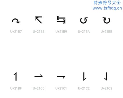 箭头符号大全复制 - 特殊符号大全