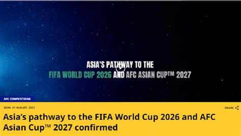 官方：2026世界杯亚洲区将增至8.5个名额_手机新浪网