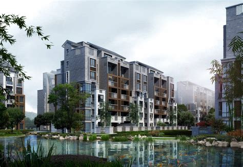 大型中式商业住宅小区3dmax 模型下载-光辉城市