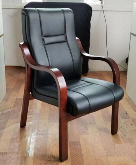 AZY-BGY-03型实木办公椅 黑色职员皮椅接待电脑椅 会议椅-北京安智 ...