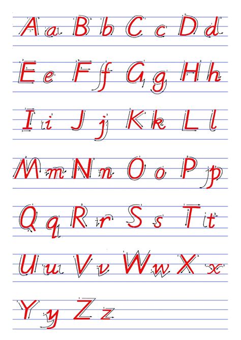 英语26个字母大小写标准字帖