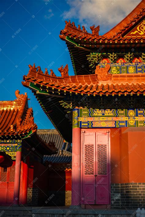 紫荆城夕阳建筑建筑特写摄影图配图高清摄影大图-千库网