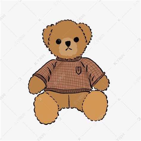 棕色泰迪熊玩具公仔布娃娃素材图片免费下载-千库网