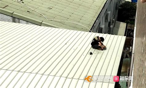 男子从六楼跌落铁皮棚 消防员仅用五分钟成功解救！_东莞阳光网