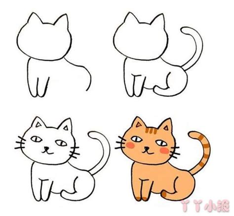 可爱小猫简笔画画法图片步骤（中秋灯笼简笔画大全） - 有点网 - 好手艺
