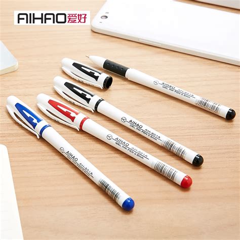 Hot! Famous Brand AIHAO 801A 0.5MM Cap Gel Ink Pen Exam Necessary ...