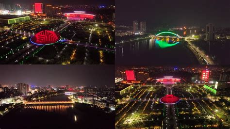 中国河南省信阳市城市夜景的4K延时摄影视频素材_ID:VCG42N1369551692-VCG.COM
