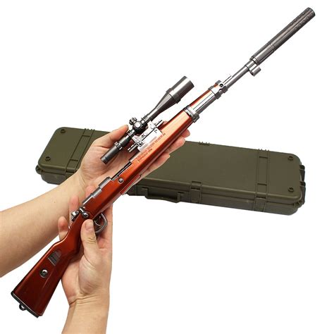 绝地大逃杀周边 Kar98k狙击步枪 大号36厘米武器红木色枪模-阿里巴巴