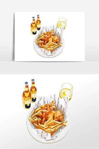 啤酒炸鸡创意毛笔字设计设计元素3000*2000图片素材免费下载-编号551835-潮点视频