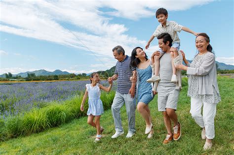 幸福的一家人在郊外高清图片下载-正版图片507679213-摄图网