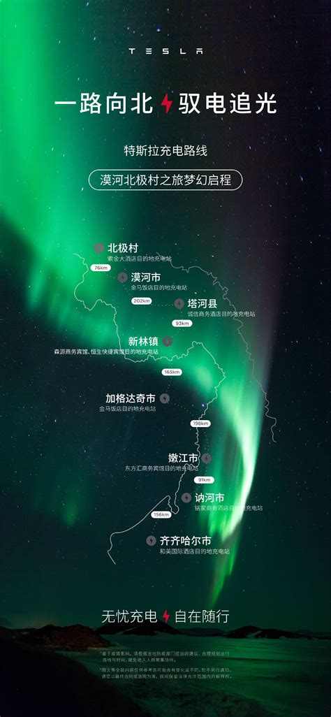 到达中国最北端 特斯拉漠河“极光之旅”充电线路正式开通_新闻_新出行
