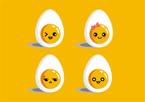 可爱的鸡蛋物品类萌物表情包矢量图片(图片ID:2435815)_-卡通形象-矢量人物-矢量素材_ 素材宝 scbao.com