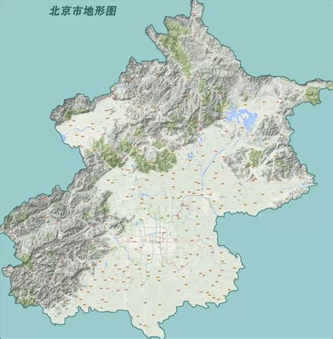 北京地图（地形图） - 北京市地图 - 地理教师网