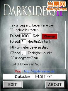【暗黑血统2（Darksiders 2）九项功能修改器 v1.2】暗黑血统2（Darksiders 2）九项功能修改器 v1.2 官方免费下载 ...