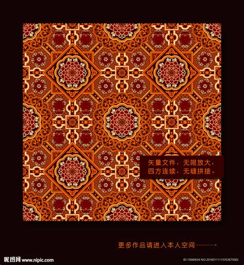 中国传统花纹边框装饰纹样 - 素材公社 tooopen.com
