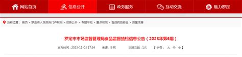 广东省罗定市市场监督管理局发布2023年第6期食品监督抽检信息-中国质量新闻网
