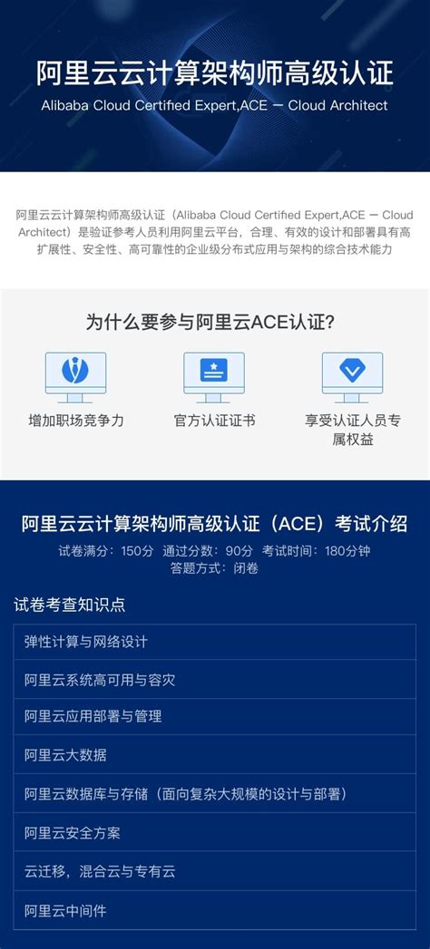 阿里云云计算架构师高级认证（ACE） - 课程体系 - 云贝教育