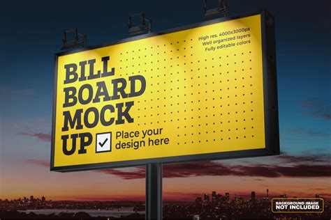 户外大型广告牌效果图样机模板 Billboard Mockup Set-变色鱼