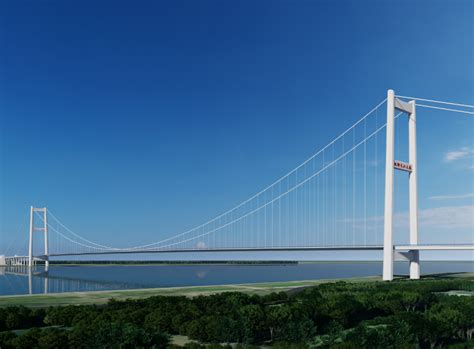 探访武汉新城重要工程施工现场：双柳长江大桥1360米悬索“一跨过江” - 武汉市人民政府门户网站