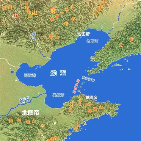 渤海湾地图图片