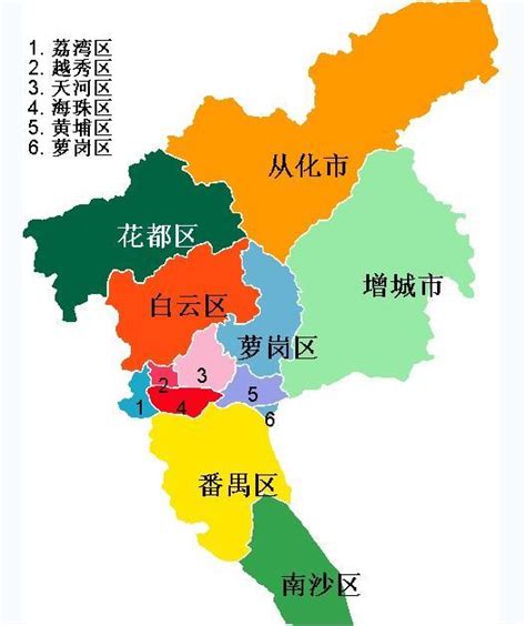 广州地图色块版_海报设计/宣传单/广告牌图片素材