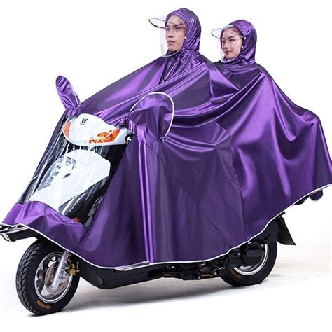 雨衣自行车电动车雨披单人双帽檐学生雨衣男女士加大加厚骑行雨具-阿里巴巴