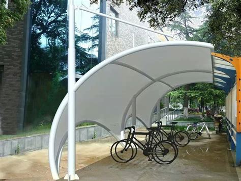 新款定制停车棚小区膜结构汽车棚户外公园遮阳棚自行车雨篷可定制-阿里巴巴