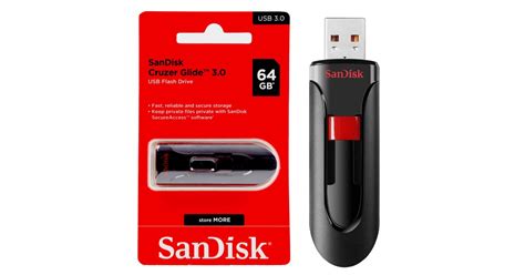 SanDisk Cruzer Glide USB 3.0 Fast & Secure Flash Drive - 64GB | SanDisk ...
