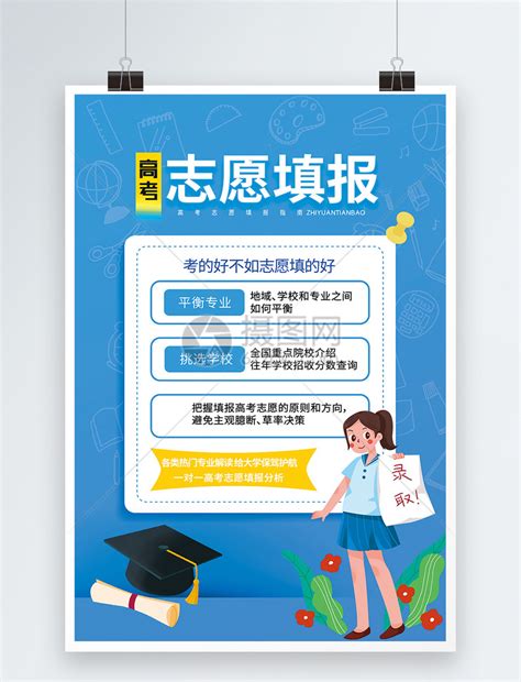2021高考志愿填报指南宣传海报模板素材-正版图片401935938-摄图网