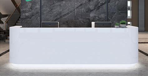 现代简约玻璃钢前台创意烤漆酒店接待服务台公司前台切面造型美观-阿里巴巴