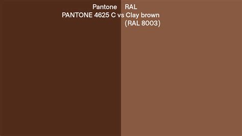 Pantone 4625 C vs PANTONE 4625 U side by side comparison