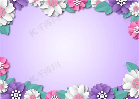 花朵组成的母亲节花卉边框背景图片免费下载-千库网