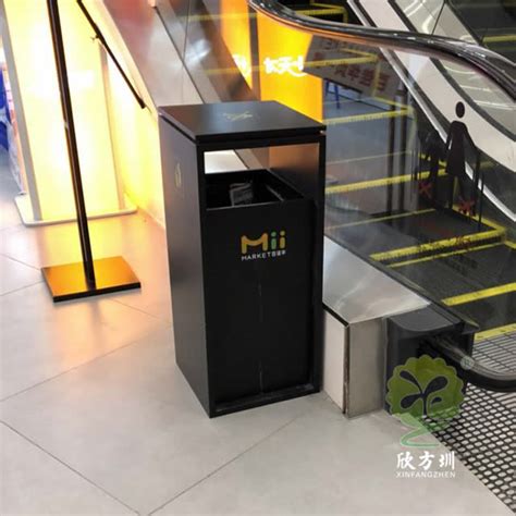商场电梯口方形不锈钢垃圾桶-环卫垃圾桶网