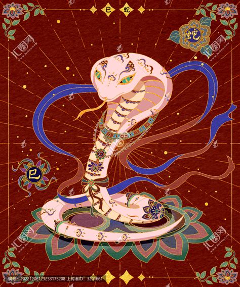 国潮敦煌风十二生肖巳蛇,其它,包装设计,设计模板,汇图网www.huitu.com