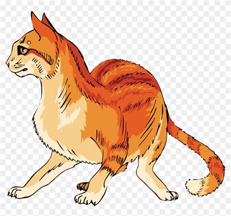 Clip Art Of A Scary Cat - Scalable Vector Graphics - Free Transparent ...