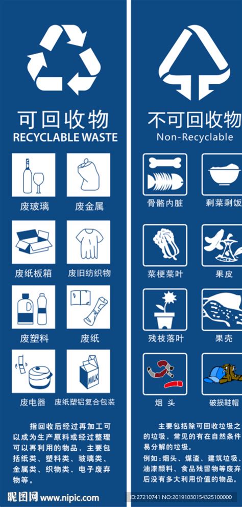 可回收 不可回收 垃圾桶 标识设计图__海报设计_广告设计_设计图库_昵图网nipic.com