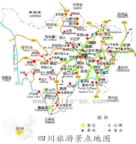四川省旅游地图图片