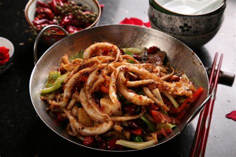 干锅鱿鱼,中国菜系,食品餐饮,摄影,汇图网www.huitu.com