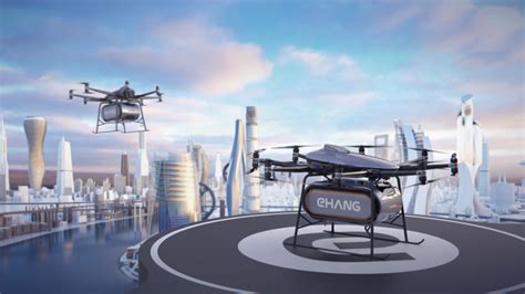 亿航自动驾驶载人飞行器在广州珠江新城起飞 为新开楼盘造势？-航拍网