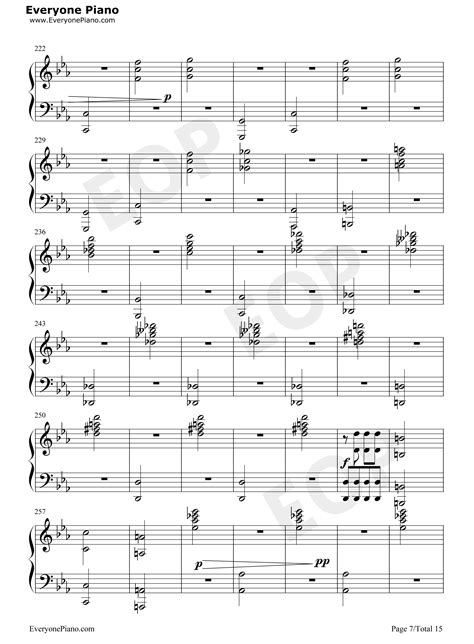命运交响曲第一乐章五线谱预览7-钢琴谱文件（五线谱、双手简谱、数字谱、Midi、PDF）免费下载