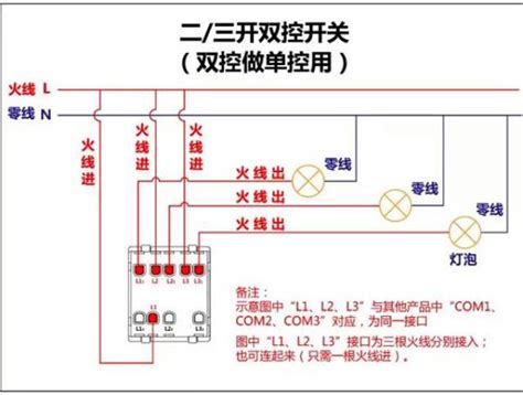 三控一灯接线图图片