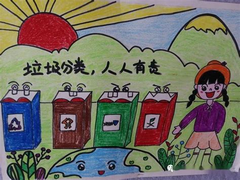 垃圾分类，有“画”说 ——上金瓯幼儿园垃圾分类宣传画绘制活动_小朋友