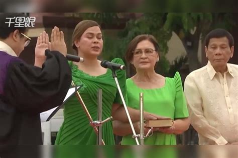 女儿萨拉宣誓就职菲律宾副总统 杜特尔特见证仪式_特尔特_萨拉_菲律宾