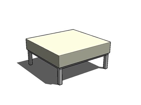 方形矮桌设计su模型[原创]